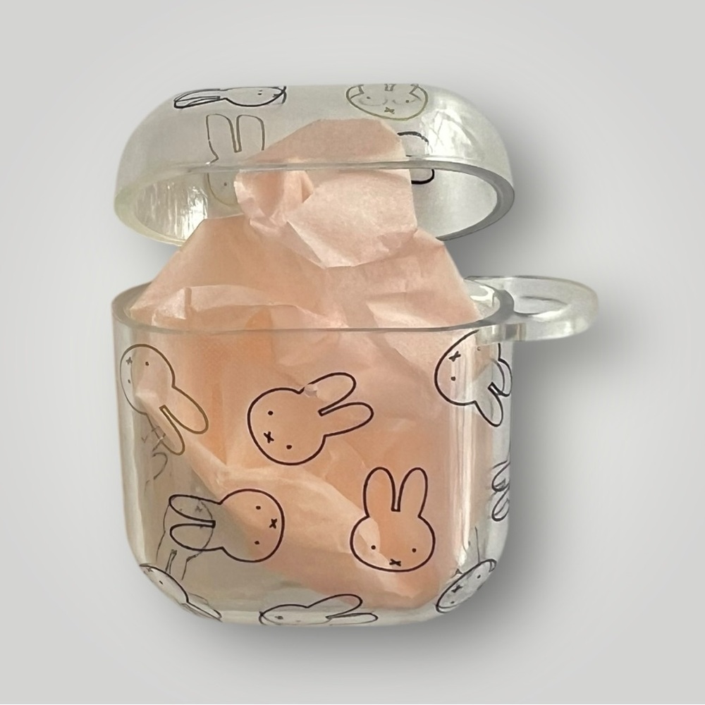 Miffy AirPods Clear Soft Earbuds Case Cute Kawaii White Germany Import New - Picture 10 of 13